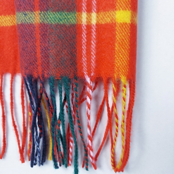 Cashmere Feel Classic Scarf Red Multicolor Plaid Winter Scarf Soft New Warm - Picture 8 of 12